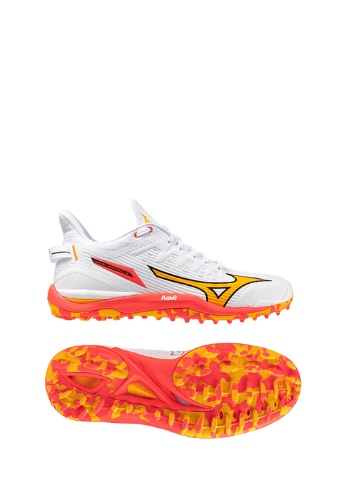 Mizuno Wave Leopardus - White/Fiery Coral/Citrus