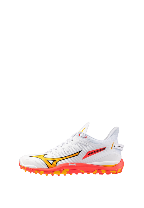 Mizuno Wave Leopardus - White/Fiery Coral/Citrus