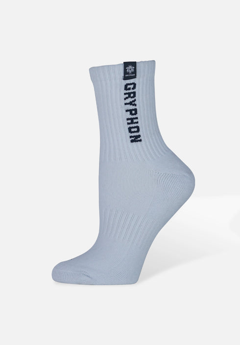 Gryphon Crew Socks White