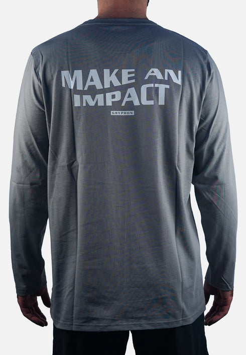 Gryphon Heavy Cotton Longsleeve Tee Unisex Grey