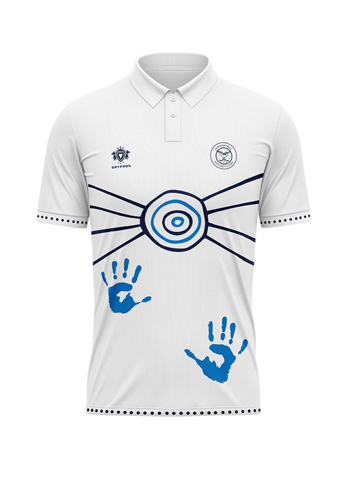 Whitford Indigenous Polo White Men