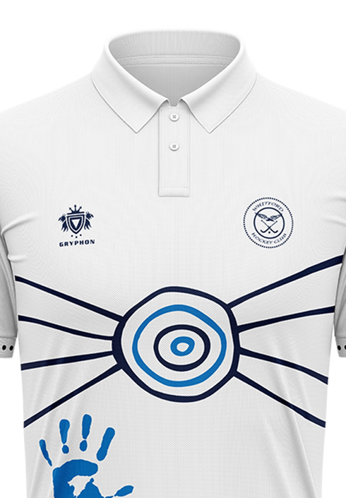 Whitford Indigenous Polo White Men