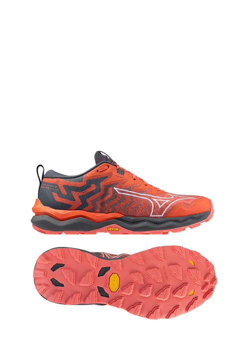 Mizuno Wave Daichi 8 Womens - Hot Coral/White/Turbulence