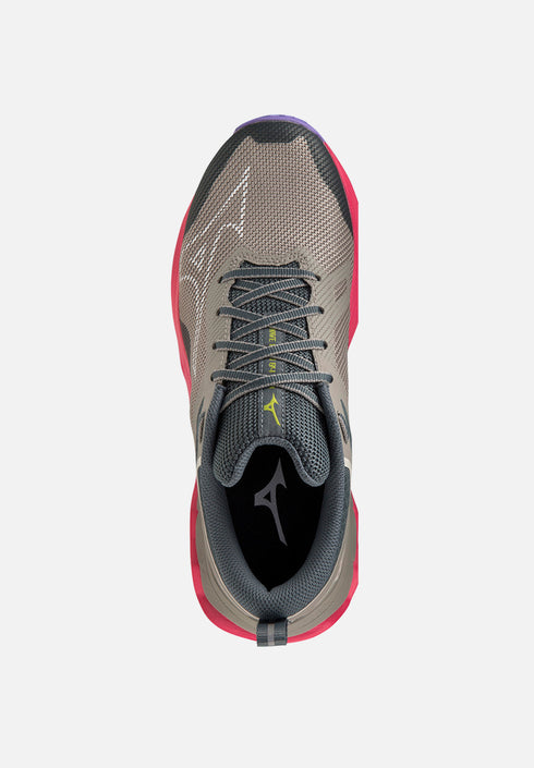 Mizuno Wave Ibuki 4 Womens - Ghost Gray/High-Vis Pink/Purple Punch