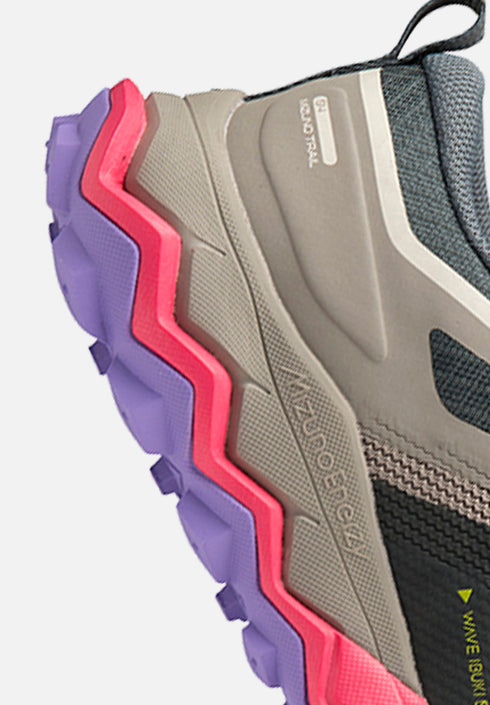Mizuno Wave Ibuki 4 Womens - Ghost Gray/High-Vis Pink/Purple Punch