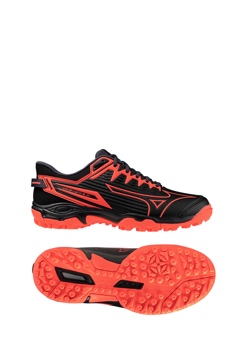 Mizuno Wave Lynx 2 JR - Black/Neon Flame/Peacock Blue