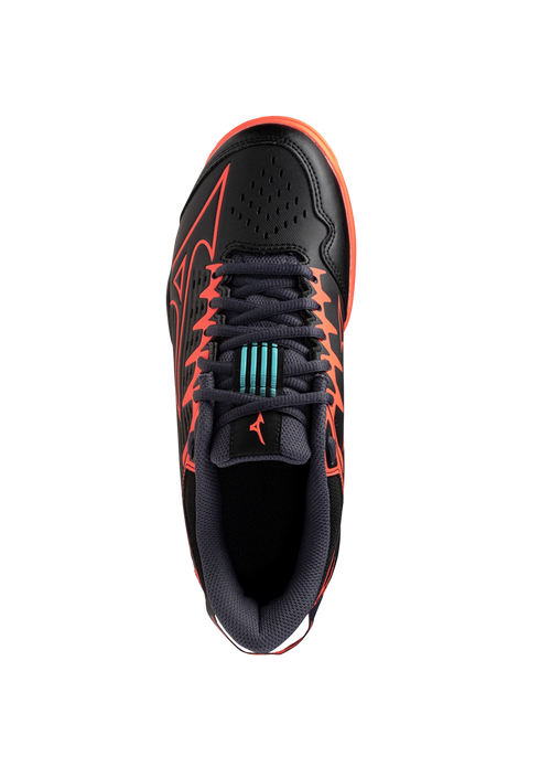 Mizuno Wave Lynx 2 JR - Black/Neon Flame/Peacock Blue
