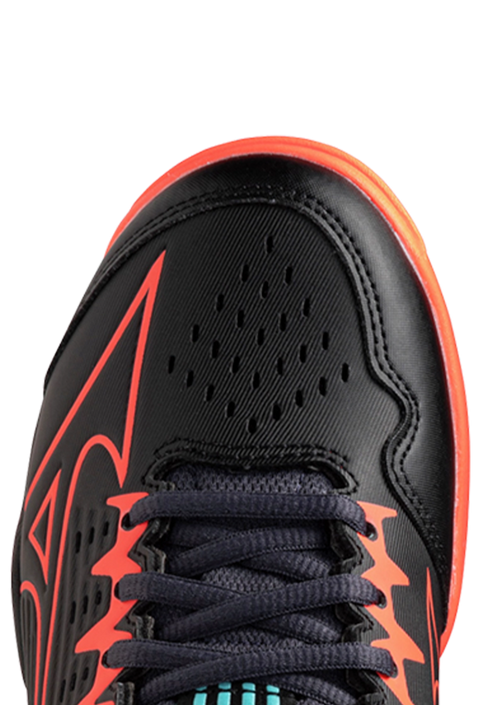 Mizuno Wave Lynx 2 JR - Black/Neon Flame/Peacock Blue
