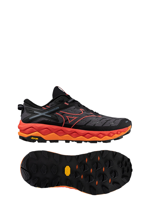 Mizuno Wave Mujin 10 Mens - Black/Cayenne/Nasturtium