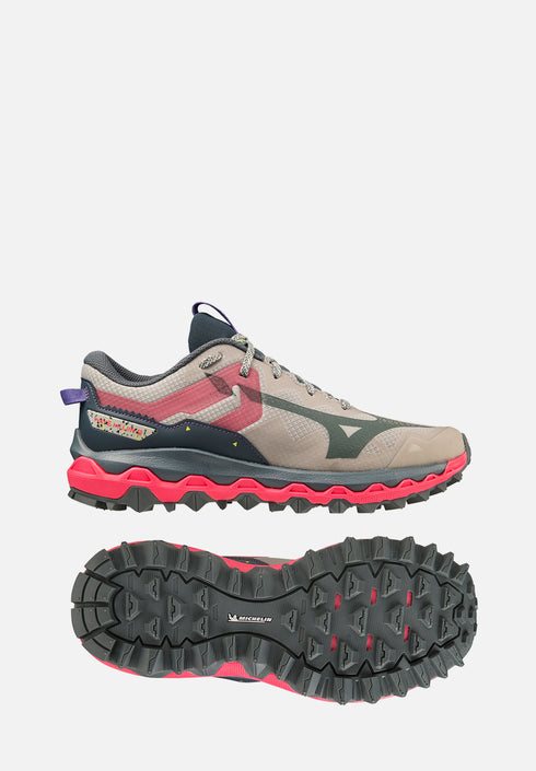 Mizuno Wave Mujin 9 Womens - Moonstruck/Stormy Weather/High-Vis Pink