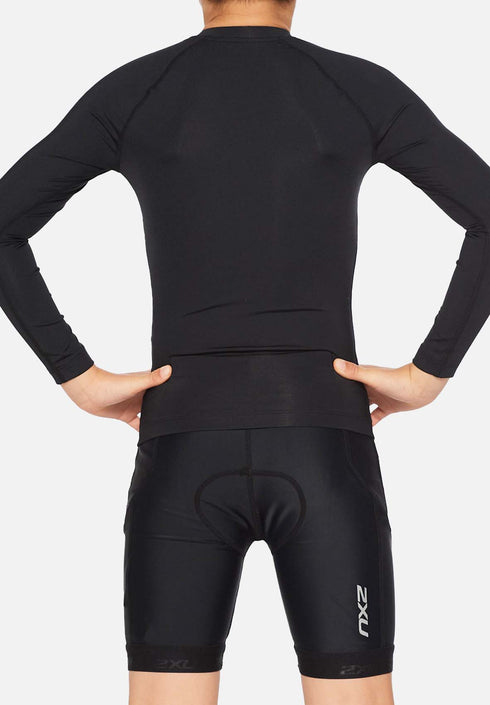 2XU Core Compression L/S Top Youth Black/Silver