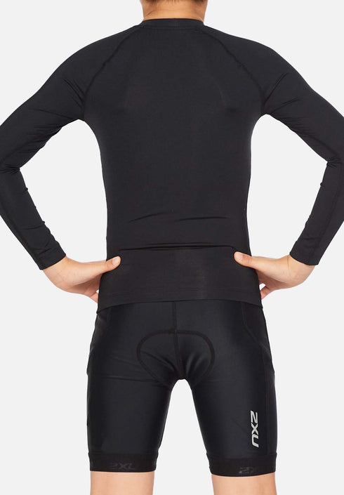 2XU Core Compression L/S Top Youth Black/Silver