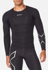 2XU Core Compression L/S Top Mens Black/Silver