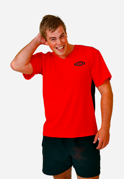 OBO Goalie Smock Short Sleeve Tight Red/Black