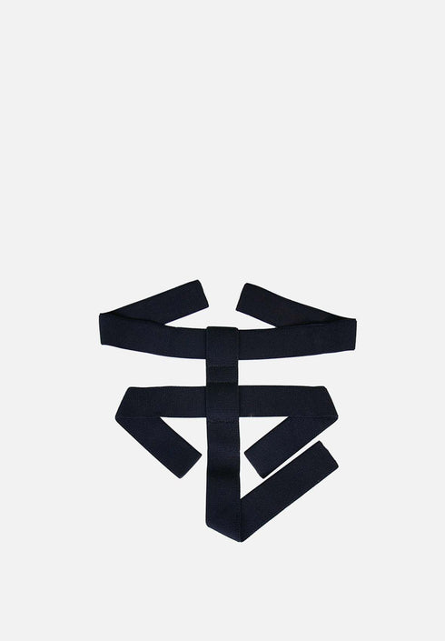 OBO Helmet FG/CK - Elastic Back Cross (Black)