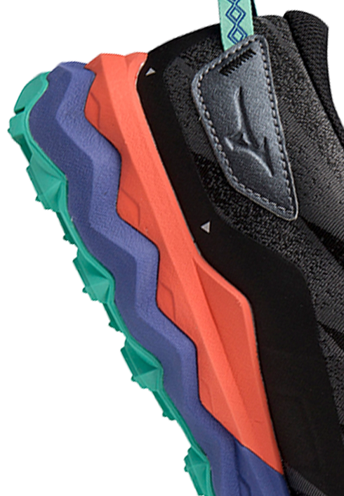 Mizuno Wave Daichi 7 Mens - Iron Gate/Ebony/Living Coral