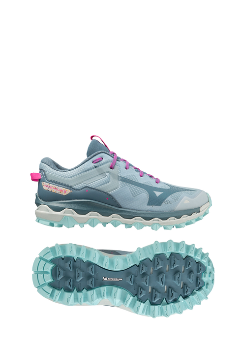 Mizuno Wave Mujin 9 Womens - Forget-Me- Not/Nimbus Cloud/Neon Pink